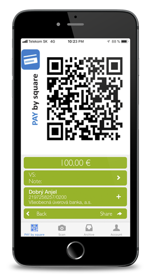QR kód v mobilnej aplikácii